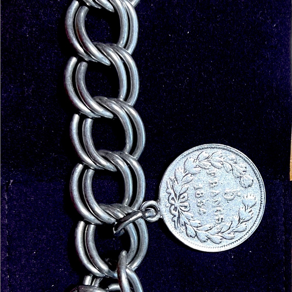 Silver Pewter chunky chain link bracelet - Picture 5 of 7